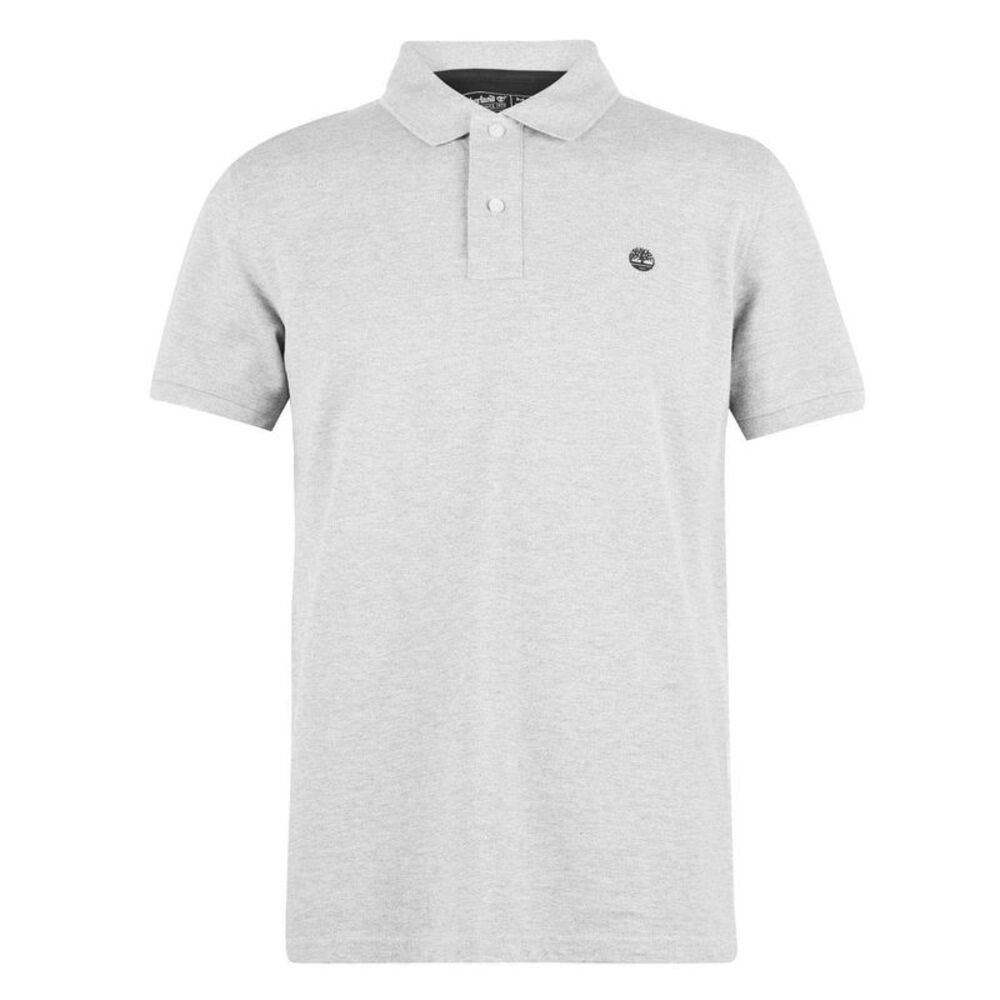 Timberland Mens Miller Short-Sleeved Polo Shirt / Medium Grey Heather